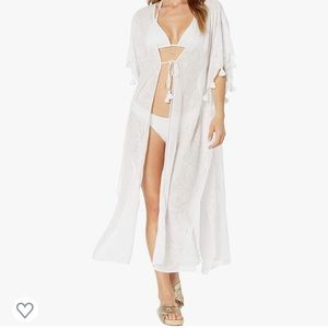 Lilly Pulitzer Scheena Midi Cover-Up Resort White Sunshine Swirl